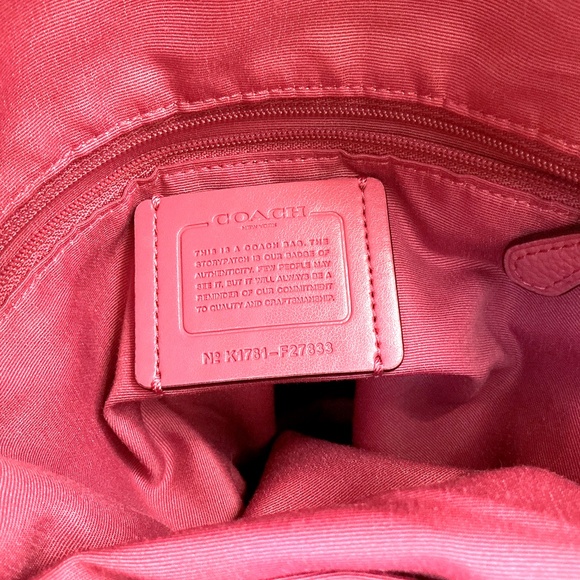 Vintage COACH Lexy Shoulder Bag Leather Suede Pink Ex-Large - Picture 3 of 8